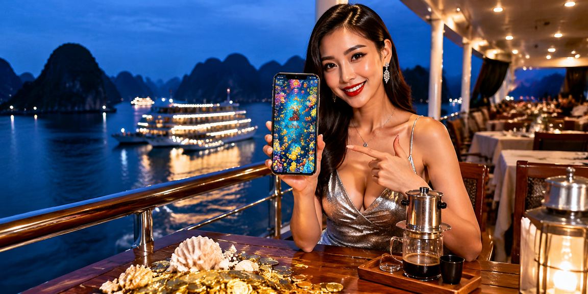 Khung cảnh người chơi cá cược trên điện thoại tại Quảng Ninh bên Vịnh Hạ Long