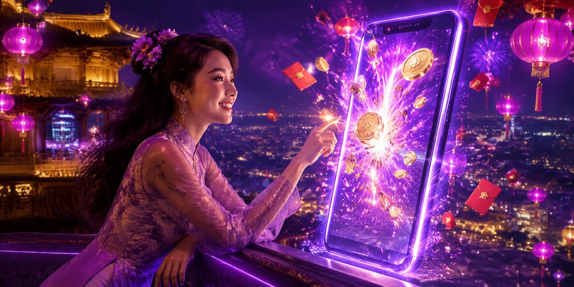 Người chơi VIP nhận thưởng bao đỏ trong không khí lễ hội đèn lồng Huế