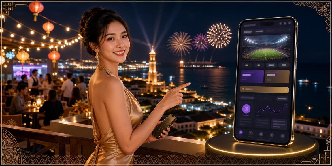 Người chơi trải nghiệm casino trên điện thoại tại bãi biển Phú Quốc